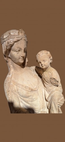 Modanna du Musée, Ile de France Vers 1260/70 - Sculpture Style Moyen Âge