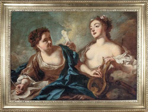 18th century - Two Muses, attribué à Jean François de Troy (1679–1752)