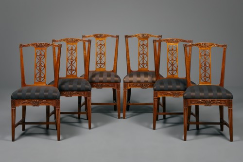Ensemble de six chaises hollandaises d’époque Louis XVI - Sièges Style Louis XVI