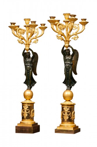 Pair of French Empire candelabra, ca. 1815