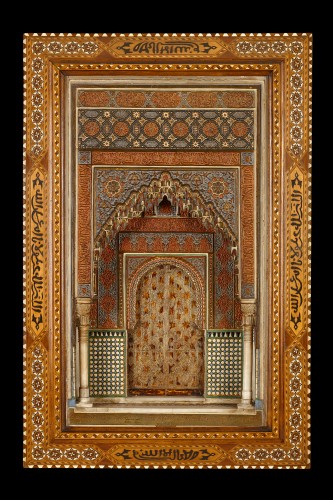 Curiosities  - Pair of Spanish architectural wall models from the Alhambra, 1899