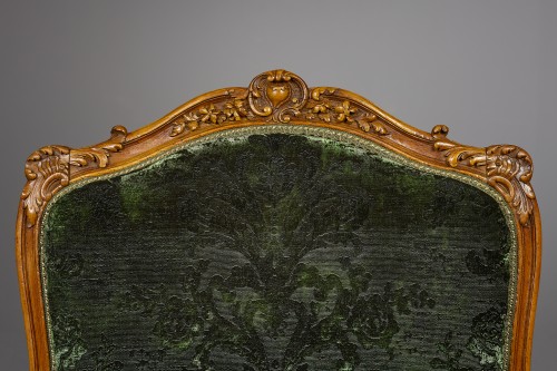 Seating  - Ensemble of six Louis XV armchairs à la Reine