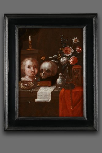 Northern-Italian School: Vanitas Still Life - Paintings & Drawings Style Louis XIV