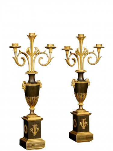 Paire de candelabres d’époque Empire