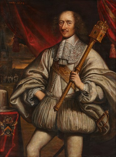 Ecole française, portrait du chambellan de Louis XIV