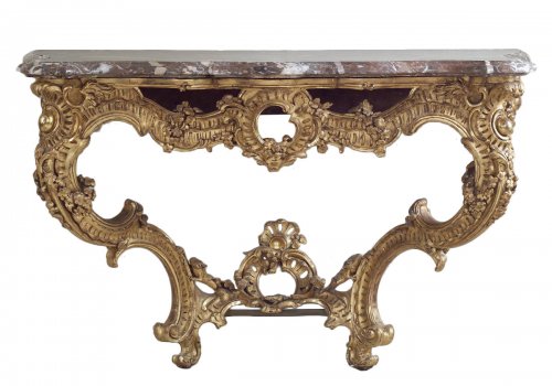 French Gilt-wood Louis XV Console Table