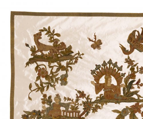 Broderie européenne en style chinois, XVIIe siècle - Tapisserie & Tapis Style 