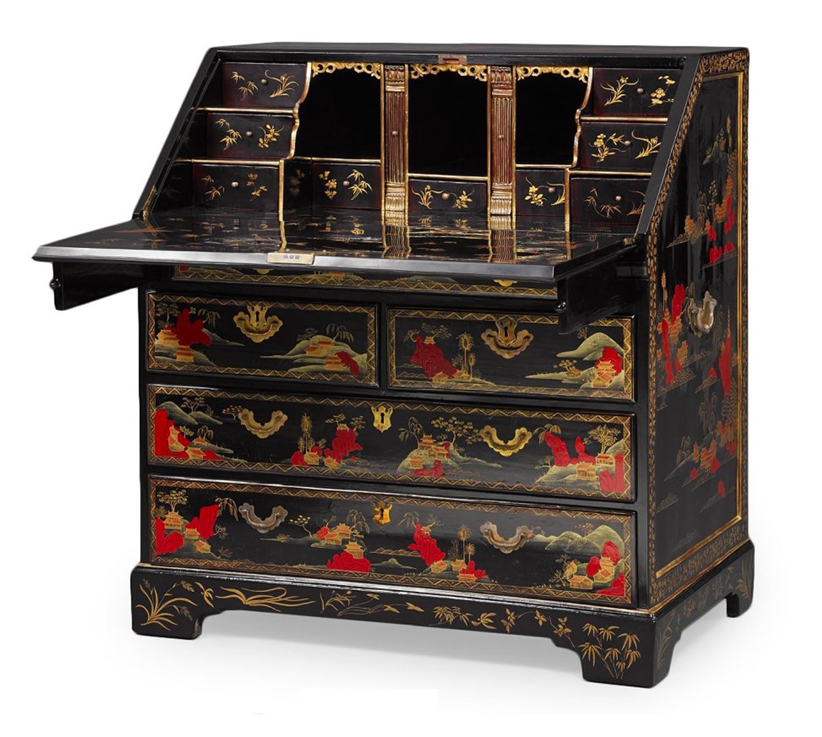 Chinese Laquered Writing Desk Made For The European Market Ref 63044