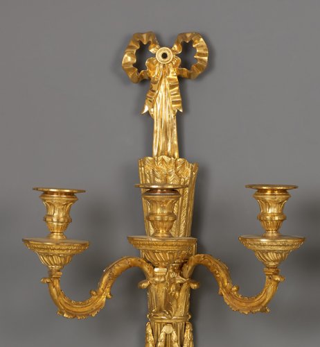18th century - Pair of French Louis XVI wall sconces