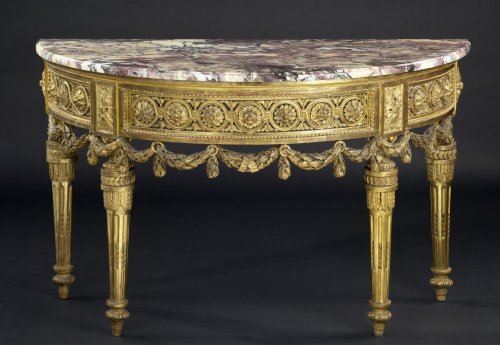 Console à quatre pieds, Italie du nord - Mobilier Style Louis XVI
