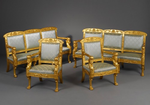 Filippo Pelagio Palagi (1775-1860) - Ensemble de deux Fauteuils et deux Canapés, d'époque Empire, Italie - Kollenburg Antiquairs