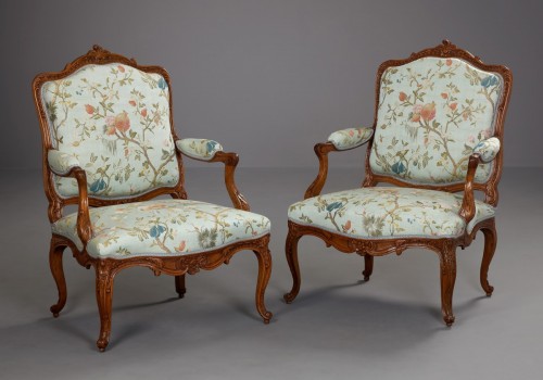 Paire de Fauteuils allemands - Sièges Style Louis XV