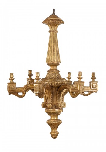 Italian Wooden Louis XVI  Chandelier