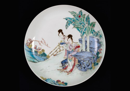 Chinese Famille Rose Plate, China JungCheng - Porcelain & Faience Style 