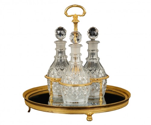 Surtout-de-Table d'époque Empire avec trois Carafes