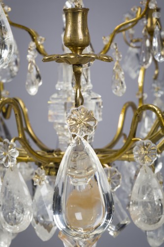 French Louis XV Lustre à Cage with Rock Crystal - 