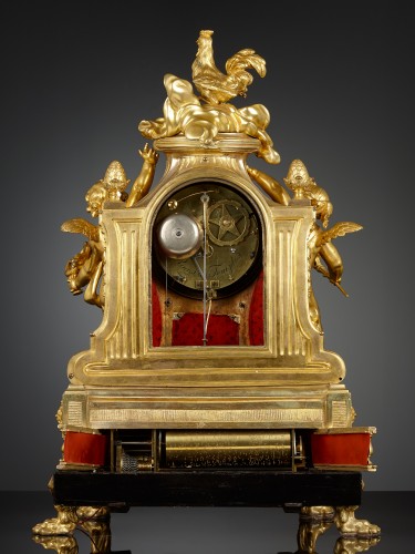 Horlogerie Pendule - Pendule française avec boite à musique d’époque Louis XVI