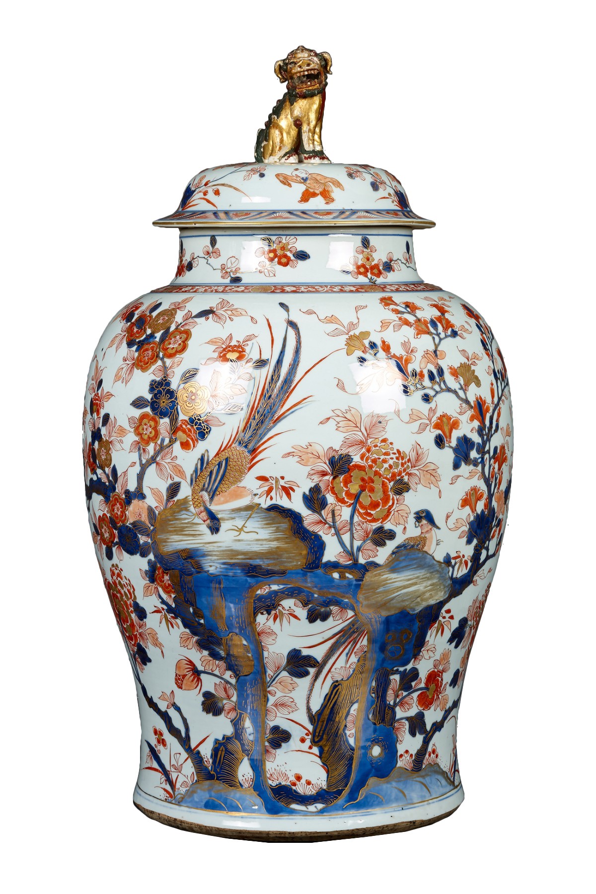 Chinese Porcelain Kangxi Imari Vase And Cover Ref 89478