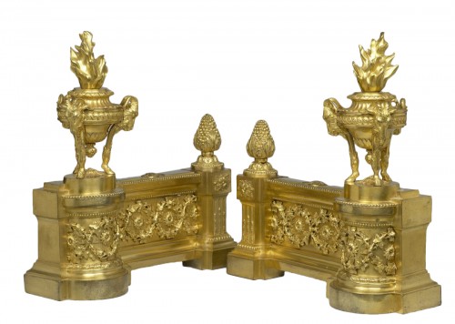 Pair of French Louis XVI Chenets