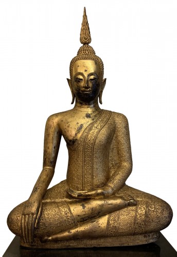 Très grand Bouddha Ratanakosin en bronze, Thaïlande 19e siècle