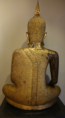 Très grand Bouddha Ratanakosin en bronze, Thaïlande 19e siècle - 