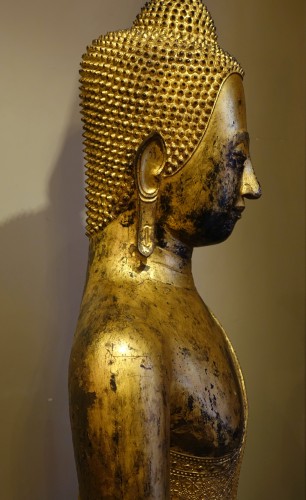 Antiquités - Very large bronze Ratanakosin Buddha, Thailand 19th century