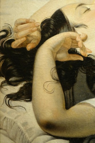 Tableaux et dessins Tableaux XIXe siècle - Jeune femme alanguie, France vers 1830-1840