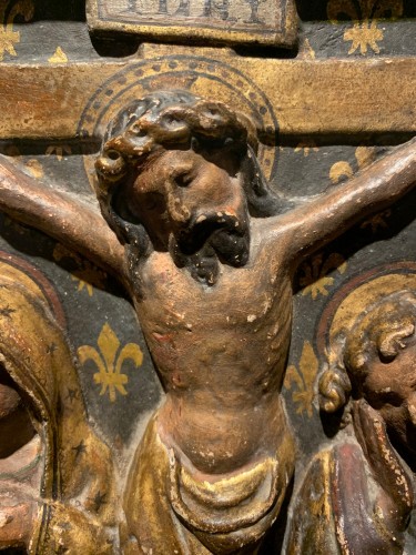 Renaissance - Triptyque sculpté en mi-relief, sud de la France fin 15e début 16e siècle