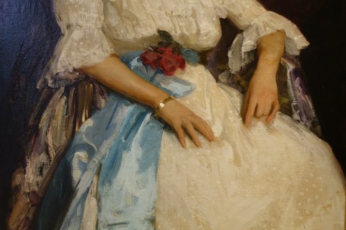 Pair of portraits of elegant ladies - Harold SPEED, 1912 - 