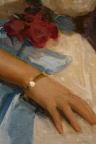 Antiquités - Pair of portraits of elegant ladies - Harold SPEED, 1912