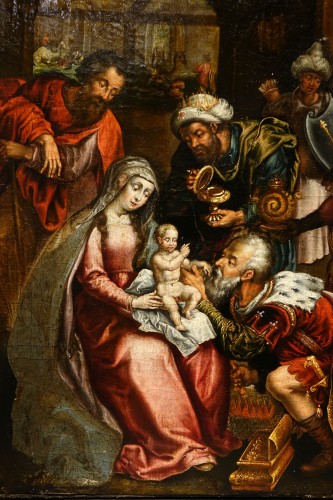 "L'Adoration des rois mages", école de Franken I l'ancien (1524-1616) - La Crédence
