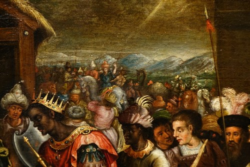 XVIIe siècle - "L'Adoration des rois mages", école de Franken I l'ancien (1524-1616)