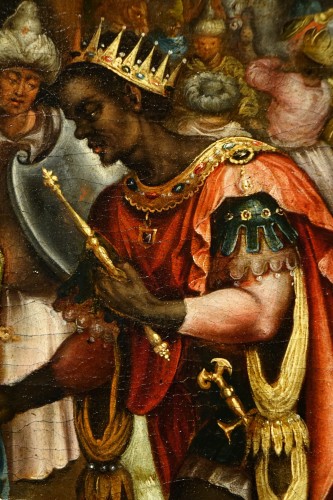 "L'Adoration des rois mages", école de Franken I l'ancien (1524-1616) - Louis XIII