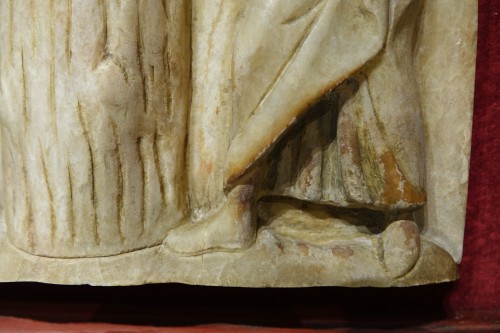 Haut relief en albâtre, Espagne 14e siècle - Moyen Âge