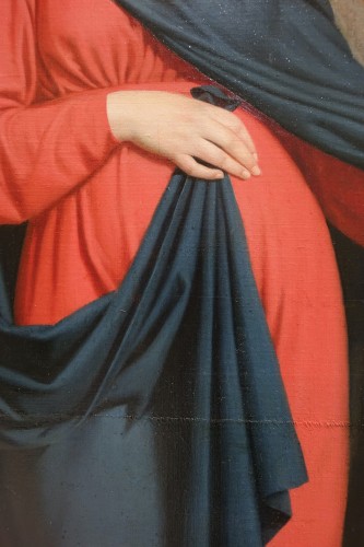 Très grande huile sur toile "La Visitation "- France vers 1820  - Restauration - Charles X
