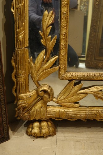 Grand miroir en bois doré, Italie, 18e siècle - Miroirs, Trumeaux Style Louis XVI
