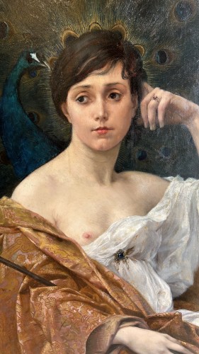 La déesse Héra, 1890 - Henri Louis Marius Pinta (1856 -1944 ) - Tableaux et dessins Style Art nouveau
