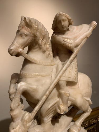 Sculpture  - Saint George slaying the dragon, Flanders, 17th century