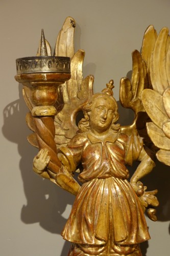 XVIIe siècle - Quatre anges céroféraires, Provence ou Italie 17e siècle