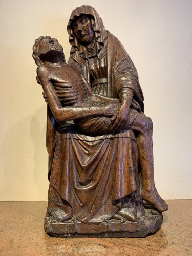 Religious Antiques  - Pieta in oak wood, Germany, circa 1500