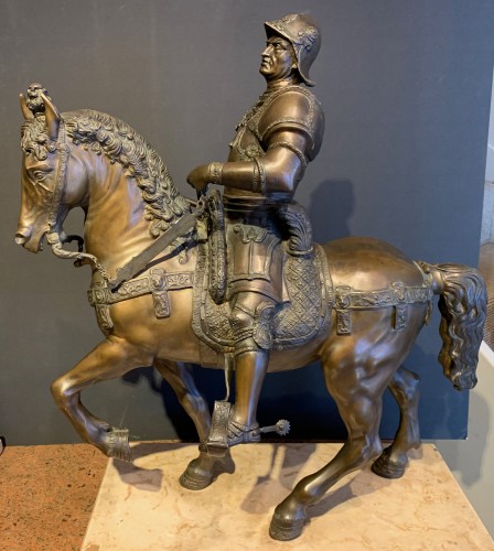 Paire de bronzes représentant des Condottiere Vénitiens, France ou Italie - La Crédence