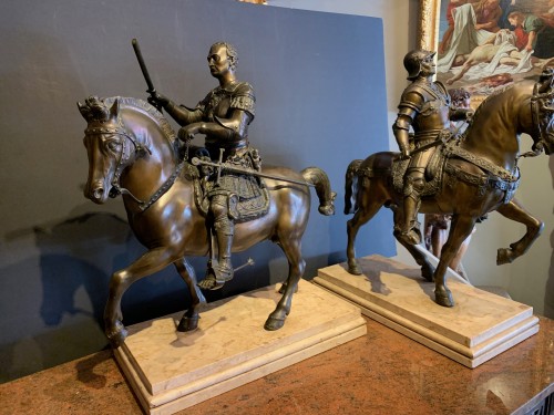 Louis-Philippe - Paire de bronzes représentant des Condottiere Vénitiens, France ou Italie