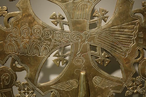 XVIIIe siècle - Grande croix Copte en laiton, Ethiopie fin du 18e siècle