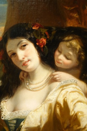 XIXe siècle - Jeune femme au miroir - Ch. Louis Muller ( 1815-1892)