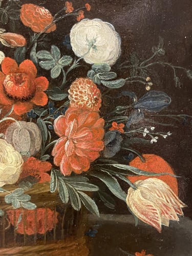 Corbeille de fleurs - Jan Van KESSEL le jeune (1654-1708) - La Crédence