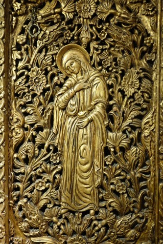 Iconostasis door depicting the Annunciation, Balkans? 19th century - 