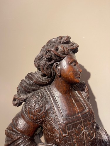 Art sacré, objets religieux  - Paire d'anges céroferaires, Flandres, 17e s.