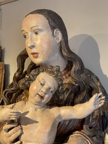 Grande Vierge à l'Enfant, Tyrol 16e siècle - Renaissance