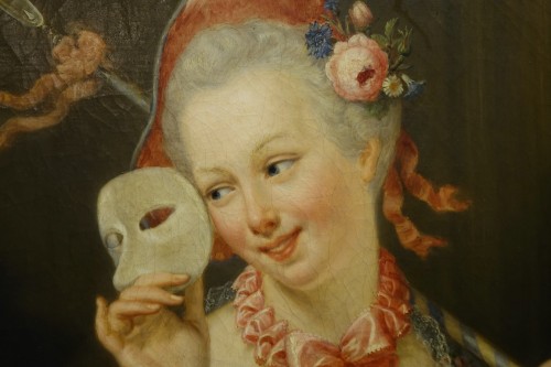 Jeune femme au masque, Henri SERRUR, 1844 - Louis-Philippe