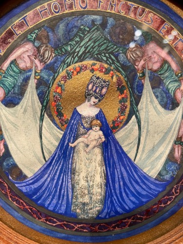 Art Déco - Tryptique on the &#039;Life of Mary&#039;, S.VICARINO, 1925